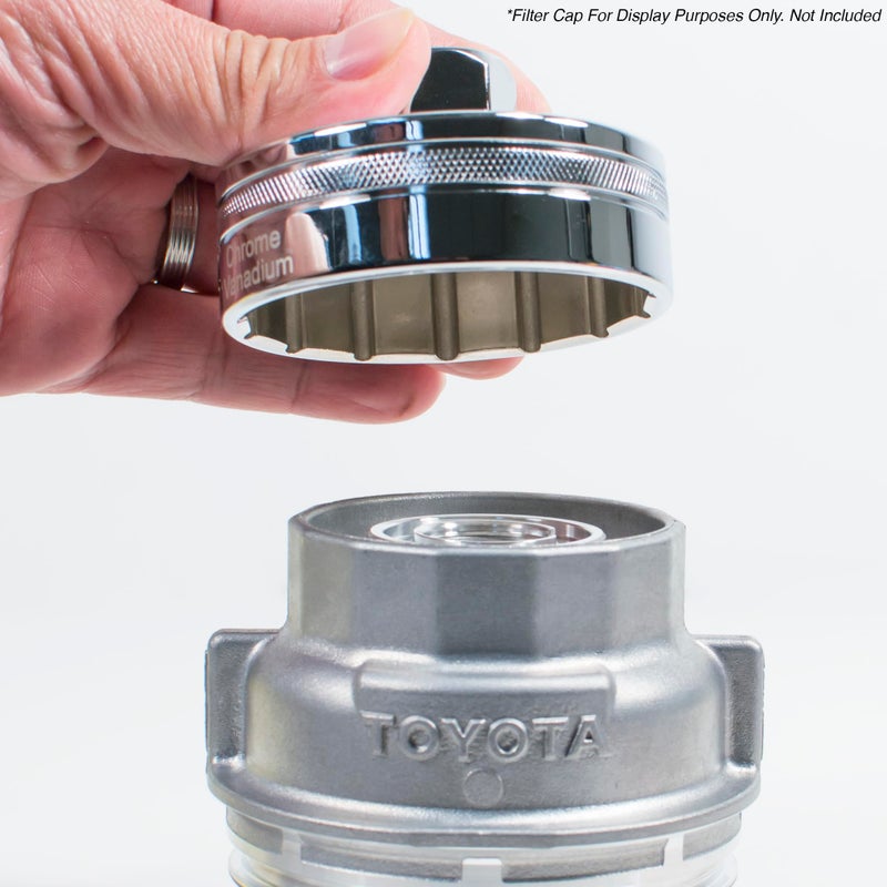 Tool Guy Republic Forged Chrome Vanadium Oil Filter Wrench Socket for Toyota, Lexus, Scion, Type Oil Filter Housings - 64mm 14 Flats - Image 3